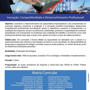 Curso Superior de Tecnologia em Logstica: